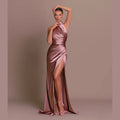 Jaghds | High-End Satin Slit Dress for Women’s Annual Party