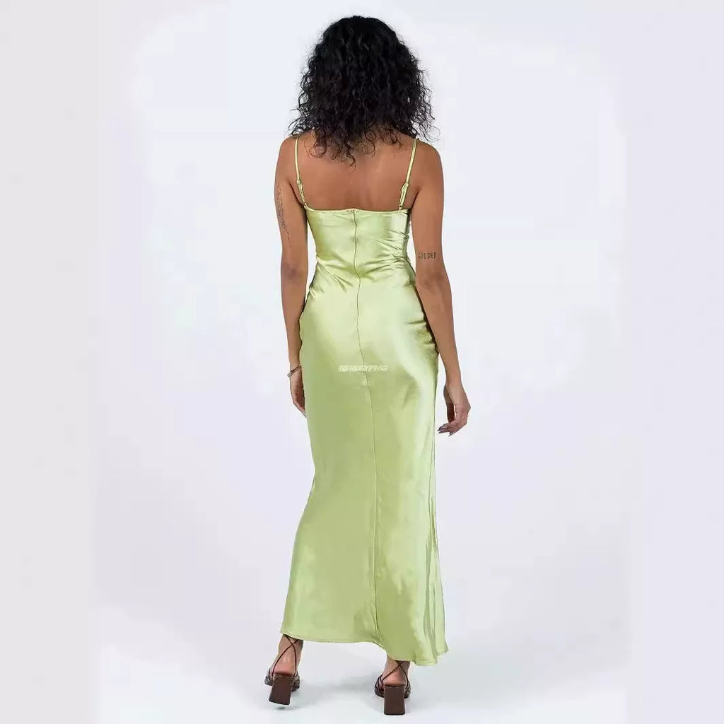 Jaghds | Floral Embroidered Sleeveless Pullover Midi Dress