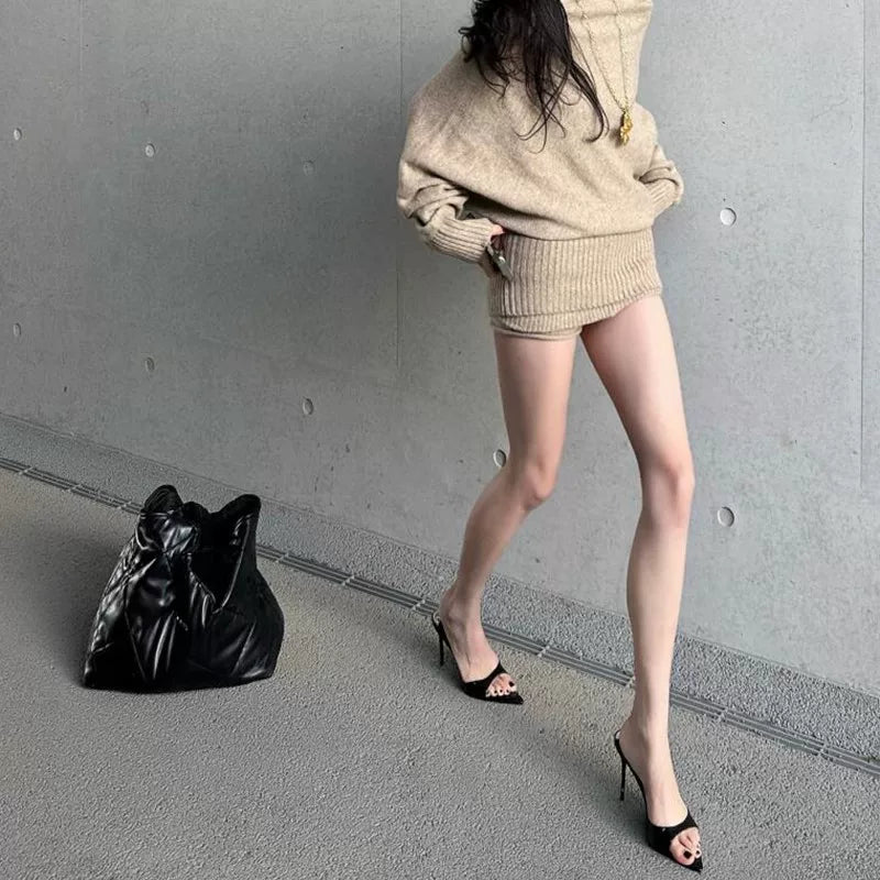 Jaghds | Summer Pointed Toe Stiletto Sandals for Women in Patent Leather with Adjustable Strap